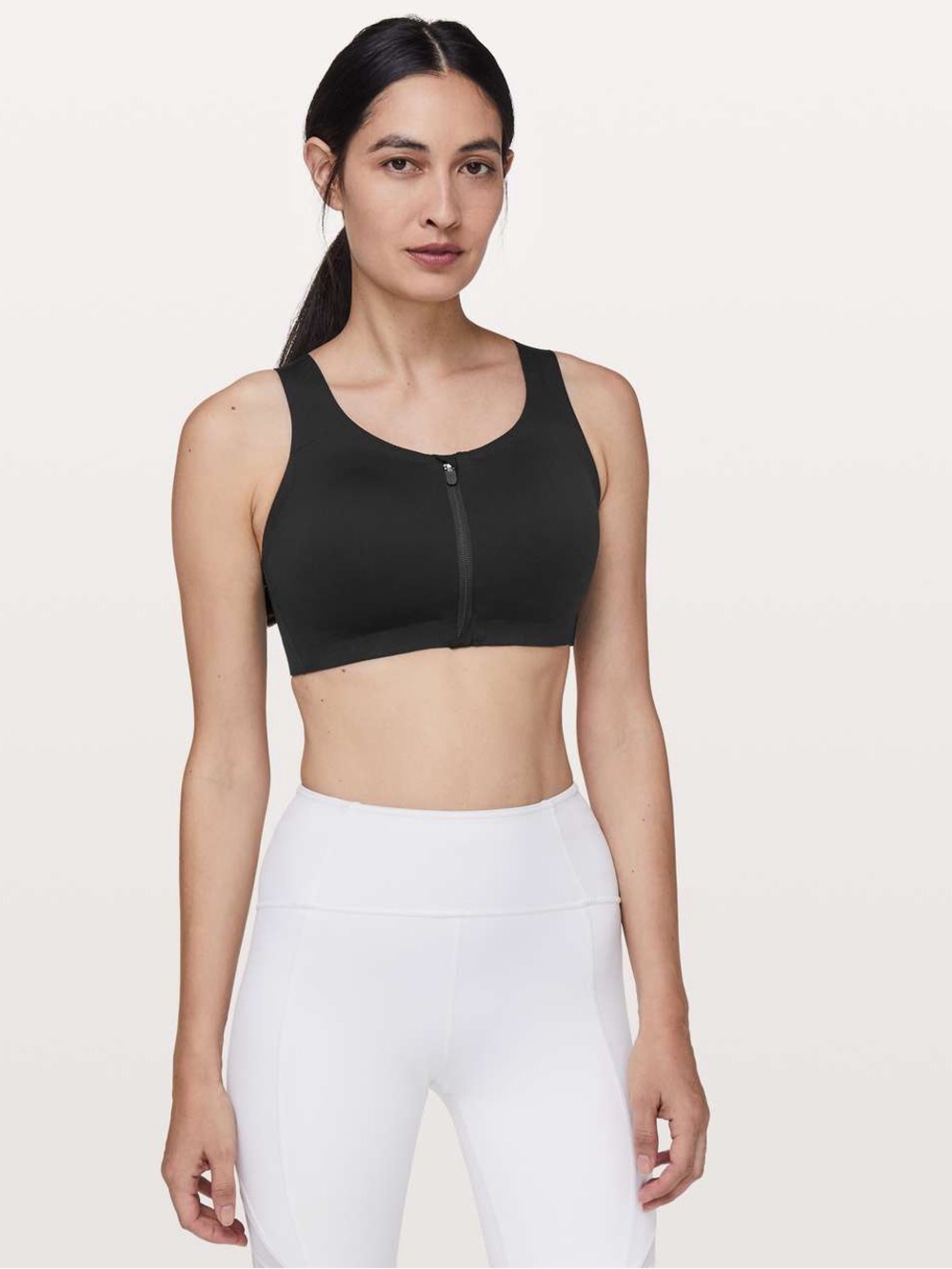 Lululemon athletica Black Elite Front-Zip Bra Size 36D